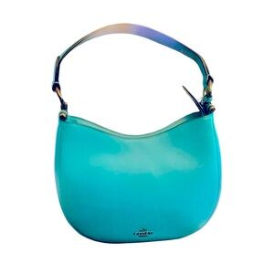 Coach Blue Crescent Shoulder Bag with Minimalist Design ⭐️ Authentic ⭐️